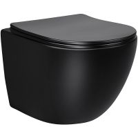 Унитаз Vincea Globo VT1-14MB подвесной Черный матовый с сиденьем Микролифт — фото 1, Подвесные унитазы