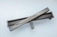 Товар: Душевой лоток Gappo G87007-39 с решеткой Оружейная сталь - фото 3 Душевой лоток Gappo G87007-39 с решеткой Оружейная сталь — фото 3, Душевые лотки