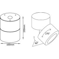 Потолочный светильник Crystal Lux CLT 412C BL Черный — фото 2, Светильники