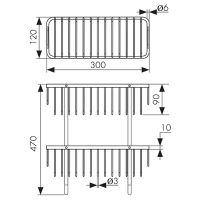 Полка корзина Kaiser KH-5280 Хром — фото 2, Полки для ванной и душа