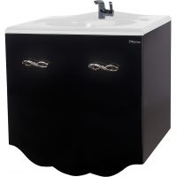 Тумба под раковину Bellezza Версаль 80 4631113130047 подвесная Черная — фото 1, Тумбы под раковину