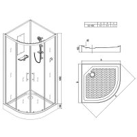 Душевая кабина Esbano ES-80C 80x80 ESKB80C без гидромассажа — фото 20, Душевые кабины