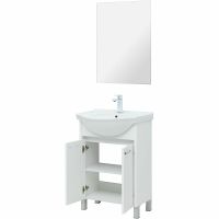 Тумба под раковину Aquanet Донна 60 294390 Белый глянец — фото 9, Тумбы под раковину