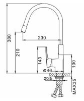 Смеситель для кухни Frap F4453-02 Оранжевый — фото 11, Смесители для кухни