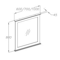 Зеркало Opadiris Палермо 60 00-00006725 Светлый орех — фото 5, Мебель для ванной