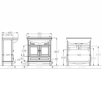 Товар: Тумба под раковину Opadiris Омега 75 00-00007357 Белая матовая - фото 8 Тумба под раковину Opadiris Омега 75 00-00007357 Белая матовая — фото 8, Мебель для ванной