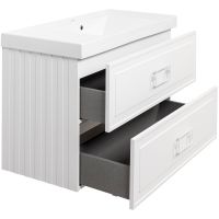 Тумба под раковину La Fenice Cubo 100 подвесная Белая матовая арт-FNC-01-CUB-B-100-2 — фото 3, Тумбы под раковину