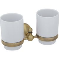 Стакан для зубных щеток Veragio Gialetta VR.GIL-6442.BR двойной Бронза — фото 1, Стаканы для зубных щеток