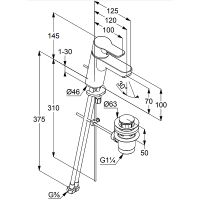 Смеситель для раковины Kludi Pure Easy 373820565 Хром — фото 4, Смесители