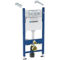 Инсталляция Geberit Delta 458.149.21.1 для унитаза с клавишей смыва Хром глянцевый — фото 1, Инсталляции для унитазов