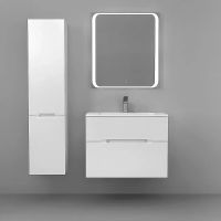 Тумба под раковину Jorno Modul 80 Mоl.01.77/P/W подвесная Белый глянец — фото 14, Тумбы под раковину