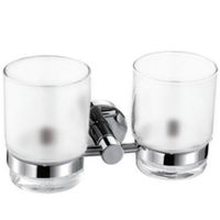 Стакан для зубных щеток Kaiser KH-2050 двойной Хром — фото 1, Мыльницы