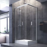 Товар: Душевой уголок AM.PM Gem 100х80 W90G-404-100280-MT профиль Хром матовый стекло прозрачное - фото 3 Душевой уголок AM.PM Gem 100х80 W90G-404-100280-MT профиль Хром матовый стекло прозрачное — фото 3, Душевые уголки