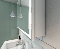 Зеркальный шкаф Континент Allure LED 80 МВК045 с подсветкой Белый — фото 6, Зеркальные шкафы в ванную