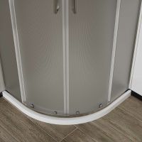 Душевой уголок Vincea City 90x90 VSQ-5CT900MT профиль Хром стекло текстурное — фото 4, Душевые уголки четверть круга