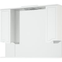 Товар: Зеркало со шкафом Corozo Мирра 105/С SD-00001545 с подсветкой Белое с механическим выключателем - фото 2 Зеркало со шкафом Corozo Мирра 105/С SD-00001545 с подсветкой Белое с механическим выключателем — фото 2, Мебель для ванной