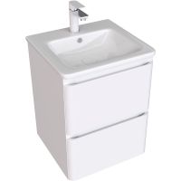 Тумба под раковину Aquanet Эмбер 50 330463 подвесная Белая матовая — фото 1, Мебель для ванной