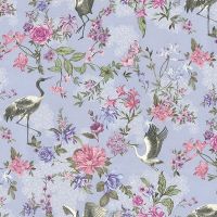 Обои Yien Feerie 3501-1 Винил на флизелине (1,06*10) Голубой/Разноцветный, Птицы/Цветы — фото 1, Обои для стен