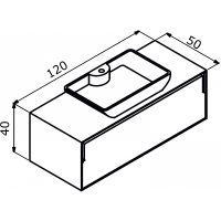Тумба с раковиной Orka Craft 120 5001127 подвесная Орех Антрацит — фото 7, Мебель для ванной