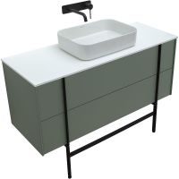 Тумба под раковину Allen Brau Reality 120 1.32008.CGM подвесная Олива матовая — фото 8, Тумбы под раковину