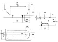 Стальная ванна Kaldewei Eurowa 310 150x70 119621020001 с отверстиями под ручки — фото 7, Стальные ванны