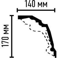 Карниз Decomaster DT 9885 2400x170x140 мм — фото 2, Карнизы