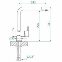 Смеситель для кухни Alveus Aquila G55 Beige 1139807 Бежевый — фото 4, Смесители для кухни