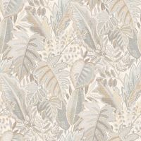Обои Grandeco Ciara A 58402 Винил на флизелине (0,53*10,05) Серый/Бежевый/Коричневый, Листья — фото 1, Обои для стен