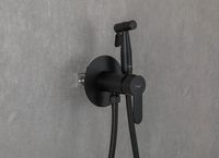 Гигиенический душ со смесителем Frap H801-6 F72801-6 Черный матовый — фото 2, Гигиенические души