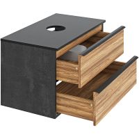 Тумба под раковину Runo Мальта 85 00-00001099 Дуб Черная — фото 3, Тумбы под раковину