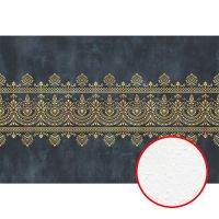 Фреска Ortograf Splendo 31761 Фактура бархат FX Флизелин (4*2,7) Серый/Золото, Орнамент/Штукатурка — фото 1, Фрески
