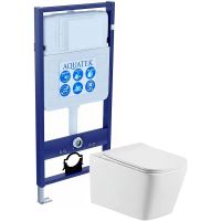Комплект унитаза с инсталляцией Aquatek Set Aquatek Либра с сиденьем Микролифт — фото 2, Комплекты унитаз + инсталляция