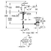 Смеситель для раковины Grohe BauLoop Хром арт-23335000 — фото 5, Смесители для раковины