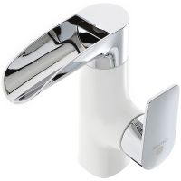 Смеситель для раковины Orange OneLife P08-921w Белый матовый Хром глянцевый — фото 2, Смесители для раковины