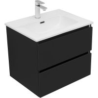 Товар: Тумба под раковину Aquanet Вега 2.0 60 337953 подвесная Черная матовая - фото 3 Тумба под раковину Aquanet Вега 2.0 60 337953 подвесная Черная матовая — фото 3, Тумбы под раковину