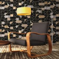 Обои Wiganford by Solo Crystal AK2040 Винил на флизелине (1,06*10,05) Золото/Черный, Геометрия — фото 2, Обои для стен