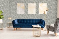 Обои Hygge Nature Hg36 005 Флизелин (1*10,05) Серый/Бежевый/Белый, Цветы — фото 3, Обои для стен