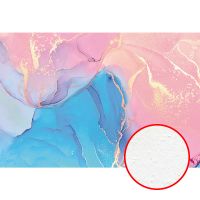 Фреска Ortograf Fluid art 34244 Фактура бархат FX Флизелин (4*2,7) Розовый/Синий/Золото, Абстракция — фото 1, Фрески