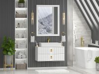 Товар: Тумба с раковиной Brevita Sevilla 90 УТ000022659 подвесная Белая глянцевая - фото 5 Тумба с раковиной Brevita Sevilla 90 УТ000022659 подвесная Белая глянцевая — фото 5, Мебель для ванной