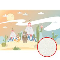 Фреска детская Ortograf Для самых маленьких 32957 Фактура флок FLK Флизелин (4*2,7) Разноцветный, Животные/Пейзаж — фото 1, Фрески