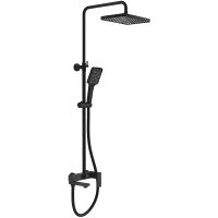 Душевая система Splenka S224.24.06 Черная матовая — фото 1, Душевые стойки