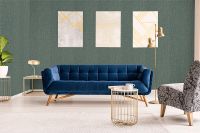 Обои Grandeco Elementum EE 1001 Винил на флизелине (0,53*10,05) Зеленый/Золото, Полоса/Линии — фото 5, Обои для стен