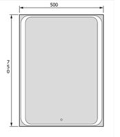 Зеркальный шкаф Jorno Modul 50 Mol.03.50/P/W/JR с подсветкой Белый — фото 6, Зеркальные шкафы в ванную