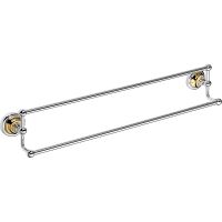 Полотенцедержатель Bemeta Retro Gold and Сhrom 144204238 двойной Золото Хром — фото 1, Полотенцедержатели