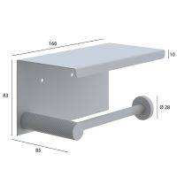 Держатель туалетной бумаги Boheme Uno 10971-B с полкой Черный матовый — фото 2, Держатели туалетной бумаги