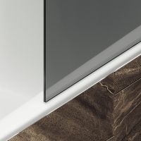 Шторка на ванну Maybah Glass MGV-79-5ш 500x1400 в широком профиле Хром матовый стекло графитовое — фото 6, Неподвижные шторки для ванной