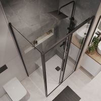 Душевой уголок Niagara Nova 110х80 NG-84-11AB-A80B-34 профиль Черный матовый стекло прозрачное — фото 5, Душевые уголки