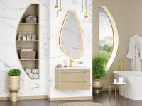 Товар: Тумба с раковиной Brevita Ariana 80 УТ000015746 подвесная Капучино - фото 6 Тумба с раковиной Brevita Ariana 80 УТ000015746 подвесная Капучино — фото 6, Мебель для ванной