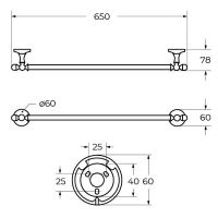 Полотенцедержатель Art&Max Antic Crystal AM-E-2624SJ-Br Бронза — фото 3, Полотенцедержатели