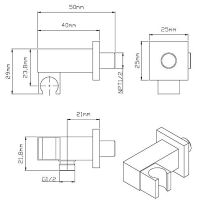 Душевая система Vincea VSFW-433T1CH с термостатом Хром — фото 14, Встраиваемые душевые комплекты